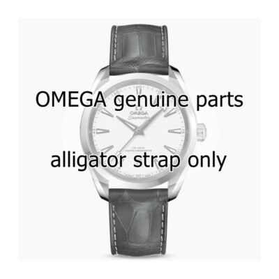 OMEGA cinturino Alligatore grigio 19/16 Seamaster Aqua Terra 150MT