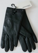 NWT Black 100 Leather Gloves Women 7 Lined VTG Accessories by Wedins European