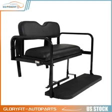 Rear Flip Seat for Golf Carts EZGO RXV 2008-Up Golf Cart - Black Cushions