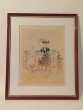 Superbe ancienne Lithographie encadrée signée TERECHKOVITCH - Printemps à Nice