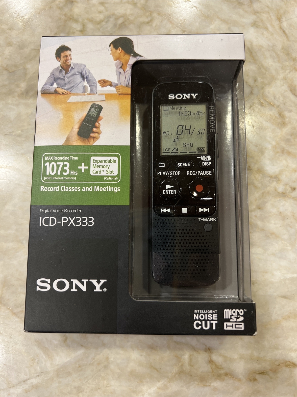 Sony ICDPX333 Digital Voice Recorder Black New In Box 4GB