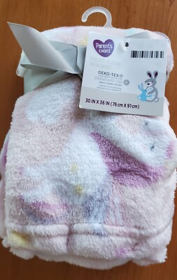 Parents Choice Pink Unicorn Pegasus Plush Lovey Baby Blanket NWT