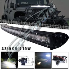 Slim 43"Inch LED Light Bar Single Row Combo Offroad Driving Lamp SUV ATV 42" 45"