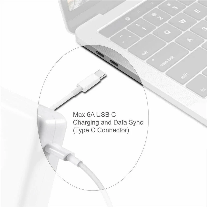 2M 87W Original USB-C Charge Cable Genuine Type-C Cord For Apple MacBook Pro Air - Image 3 of 3