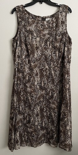 Robe Collection Dressbarn Bleu Foncé Taille 14 - Élégance Polyester Sans Manches
