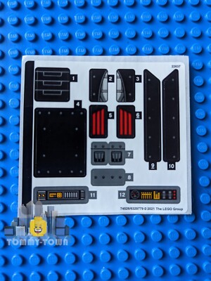 Lego Super Heroes STICKER SHEET ONLY for set 76181 Batmobile: The