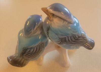 Bluebirds Figurine Vtg Porcelain Goebel W Germany signed S Wambach 51936