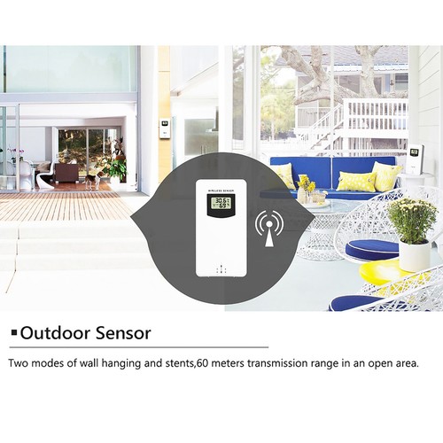Stazione Meteo Wireless Digitale Interno/Esterno Casa Termometro Igrometro M0H3 - Foto 7 di 12