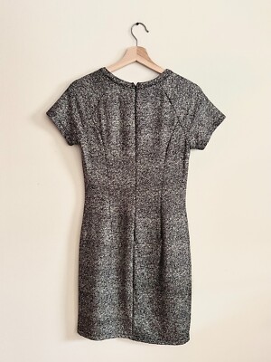 Bar III Women Black Gold Glitter Short Sleeve Knee Length Dress Size M |  eBay