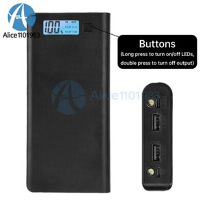 8*18650 Boîte à batterie LCD Trousse de la banque d'électricité mobile DIY Cas de charge de batterie