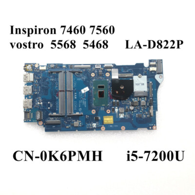 LA-D822P i5-7200U For Dell Inspiron 7460 7560 5468 5568 Motherboard  CN-0K6PMH | eBay