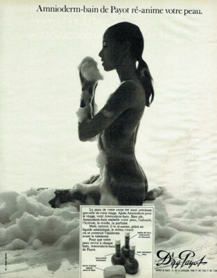 Advertising 0121 1970 Cosmetics Amniotherm-Bath by Payot Nude