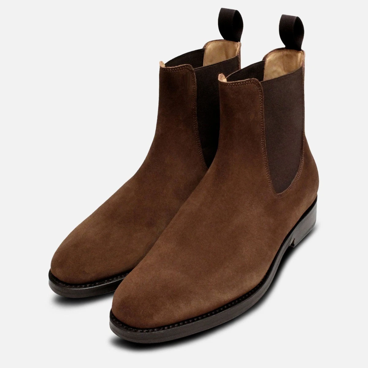 Udsigt egetræ Hospital Brown Suede Goodyear Welted Wholecut Chelsea Boot | eBay