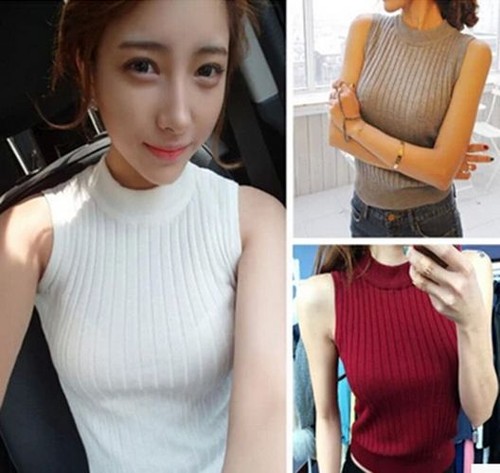 New Ladies Womens Mock Neck Tops 