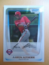 Aaron Altherr - 2011 Bowman Chrome RC Autograph Baseball card # BCP112 -Phillies
