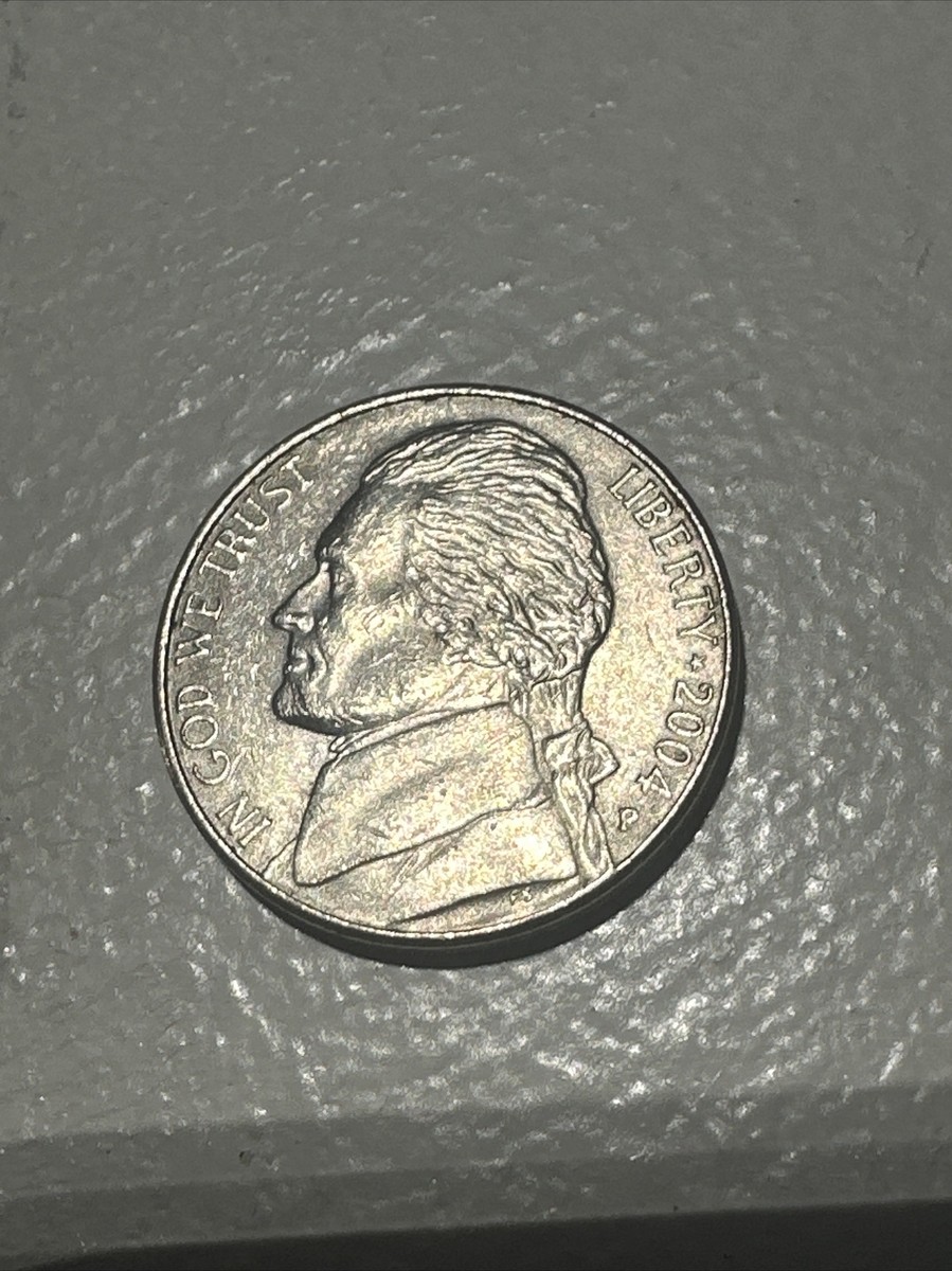2004p Jefferson Nickel With Errors Great Condition , Li Of Liberty Touching  | eBay