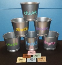 Indoor Herb Garden Starter Kit With Reusable Metal Tins