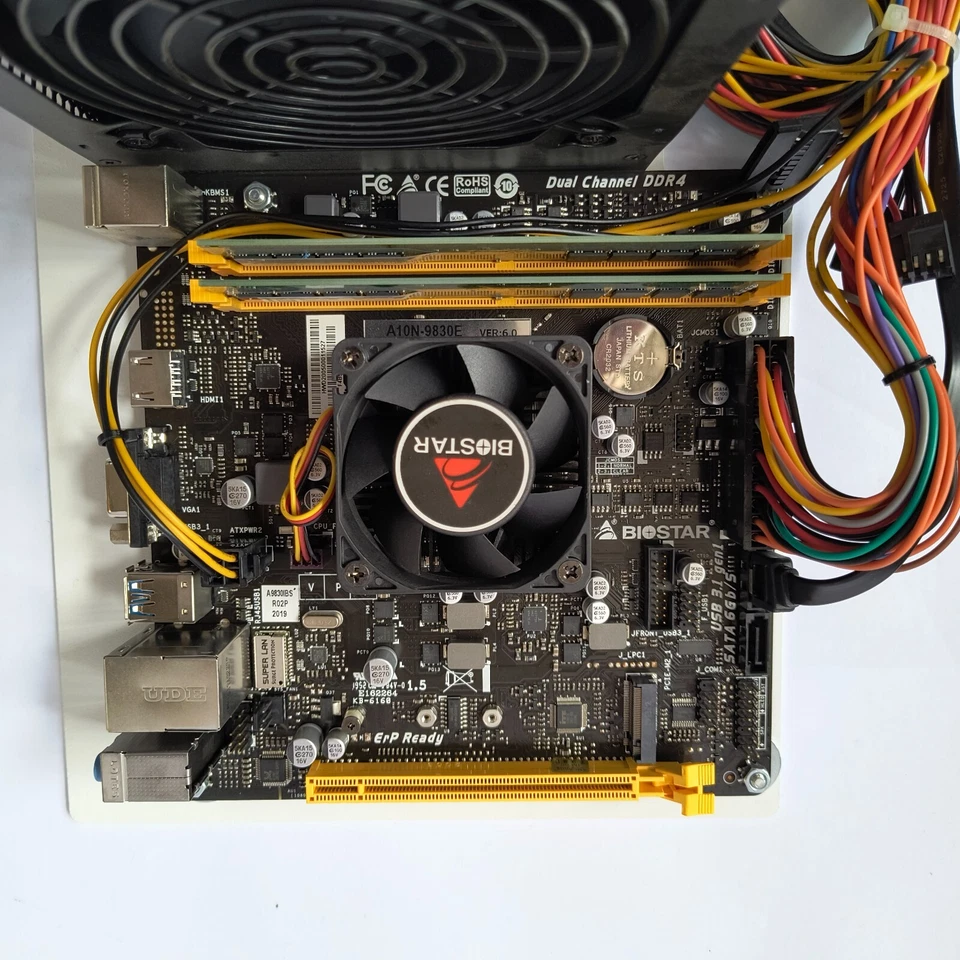 BIOSTAR A10N-9830E AMD FX-9830P Radeon R7 12GB Ram 120GB SSD PSU Test Bench PC - Image 4 of 4