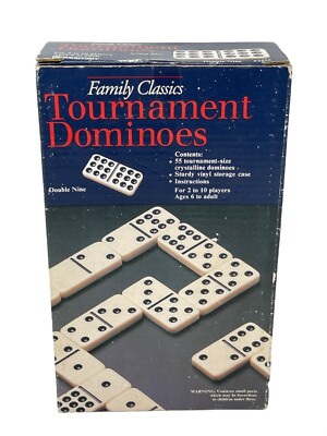 Vintage Tournament Dominoes Storage Case Instructions NEW 