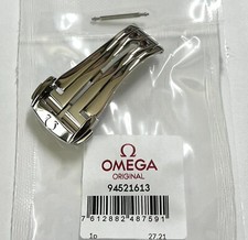 ORIGINAL OMEGA 16mm POLISHED STEEL DEPLOYMENT WATCH BUCKLE CLASP 94521613