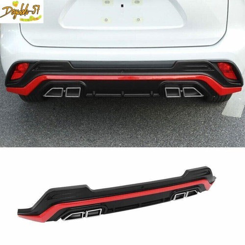 For Toyota Highlander 2020-2022 Black&Red Rear Bumper Diffuser Spoiler ...