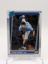 💥 2021 Donruss Optic Baseball Base Rated Rookie Logan Gilbert #141 Mariners