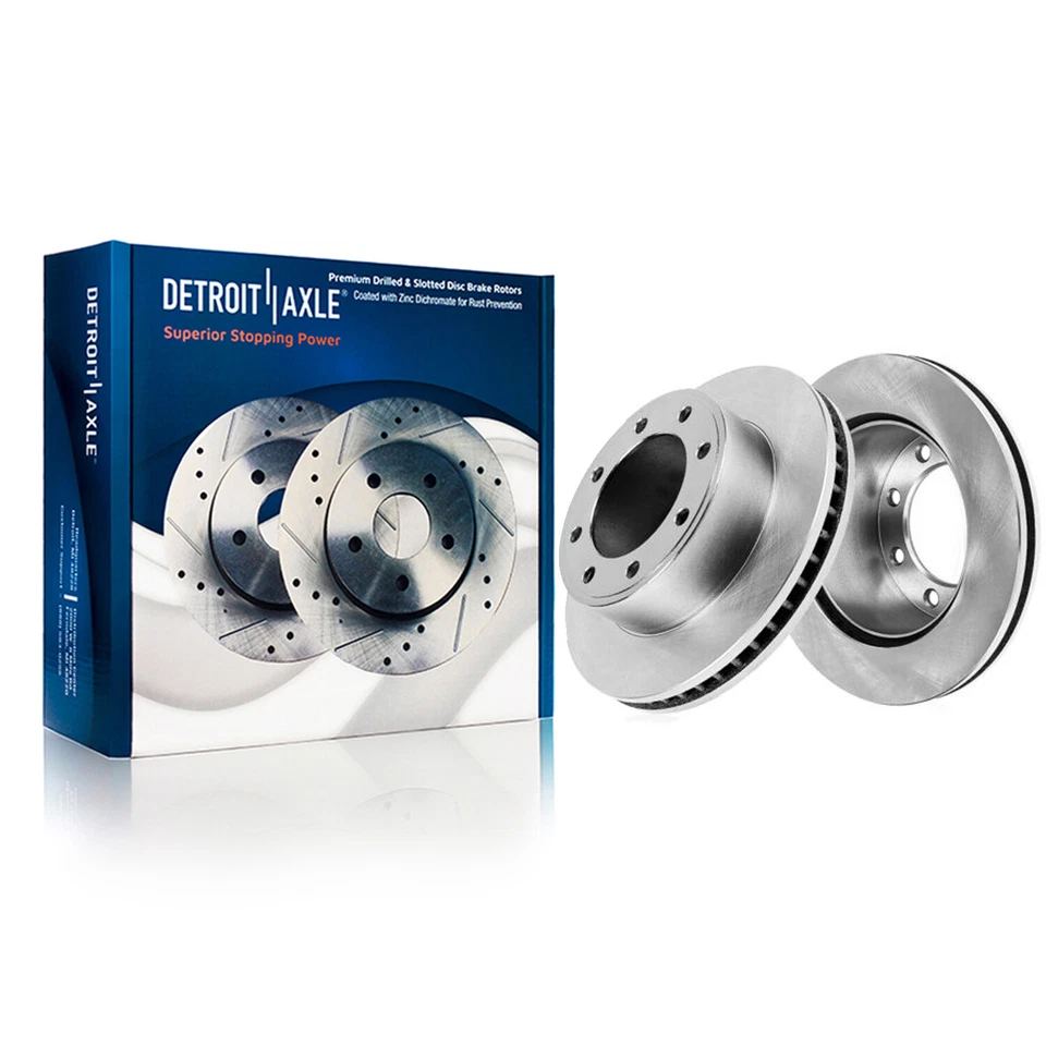 Rotores delanteros 4x4 almohadillas de cerámica bujes de cojinete de rueda para Dodge Ram 2500 3500 2006-08 Foto 3 de 4