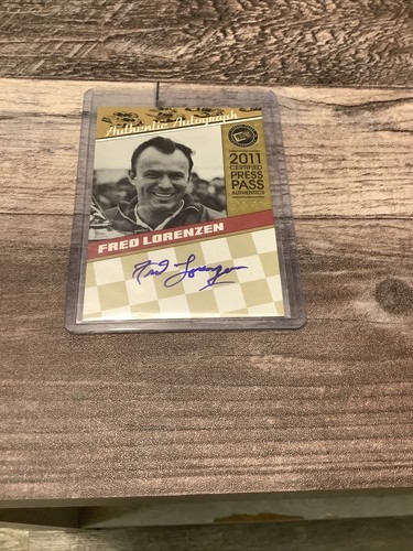 Pase de prensa Fred Lorenzen 2011 8/20 oro oro firmas ¡muy raro!