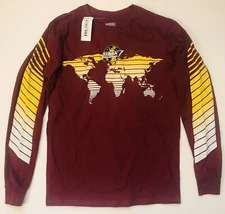 Marvel Comics Box Lunch (SMALL) Long Sleeve Shirt: Iron Man Stark Industries Map