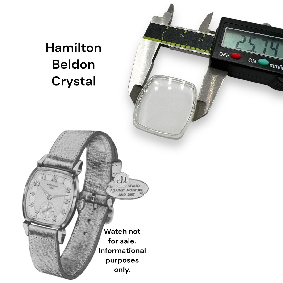 Hamilton ベントン Hamilton Beldon Watch Crystal 1951-1955 Original VTG NOS