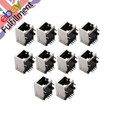 10Pack RJ45 Right Angle Network Ethernet 8P8C Female Socket PCB Solder Connector
