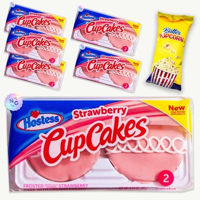 Hostess Strawberry Cupcakes (6, 2pks) - Butter Popcorn (1.15oz) - 7 Items