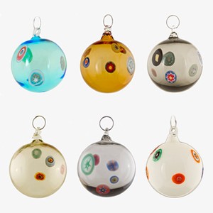 Details About Ball Christmas Balls In Murano Glass With Aventurine And Filigree Gift