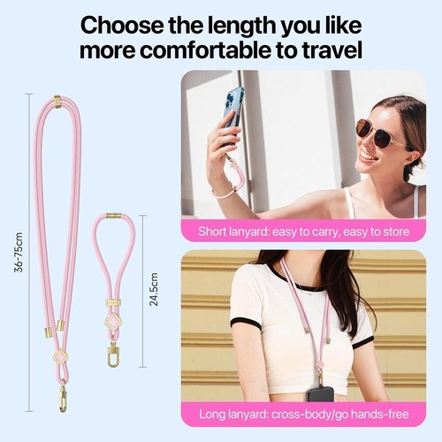 CJG Anti-lost Pasek na nadgarstek i crossbody Tkana wisząca smycz do telefonu komórkowego - Zdjęcie 2 z 30
