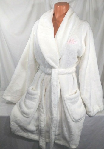 Victorias Secret ANGEL Cozy Short Robe SUPER SOFT Cream White NWT M / L - Picture 6 of 8