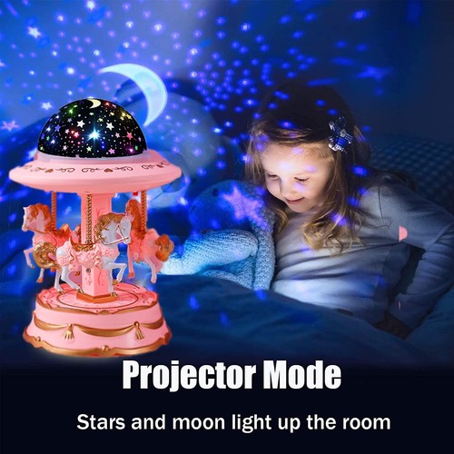 Toys For Girls Music Box Star sky Light Kids 3 4 5 6 7 8 Years Age Old Gift Blue - Picture 3 of 14
