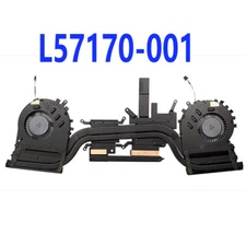 For HP 15-DK TPN-C141 Laptop CPU GPU Cooling Fan Heatsink Radiator L57170-001