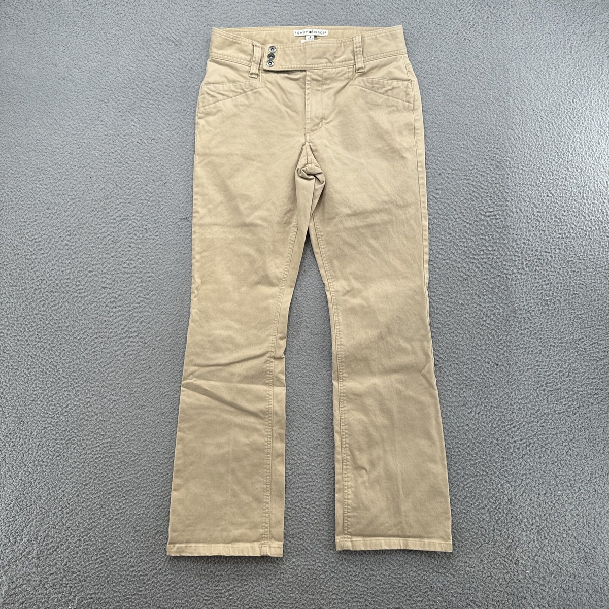 Tommy Hilfiger Women's Beige Stretch Hipster Boot Chino Khaki