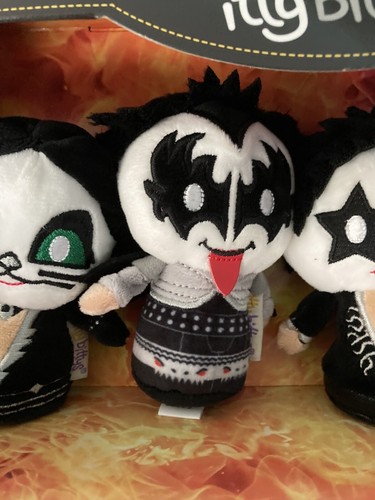 Kiss Rock Band gruppo peluche Itty Bittys Hallmark Gene Ace Paul Peter set di 4 - Foto 3 di 9