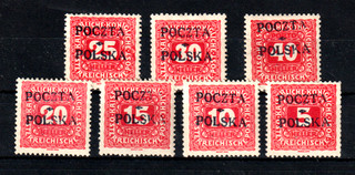 Polen 1919 Mi Freimarke für Krakau S.Beschreibung