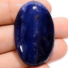Natural Sodalite Oval Shape Cabochon Drilled Gemstone 47 Ct. 37X23X6 mm A-26251