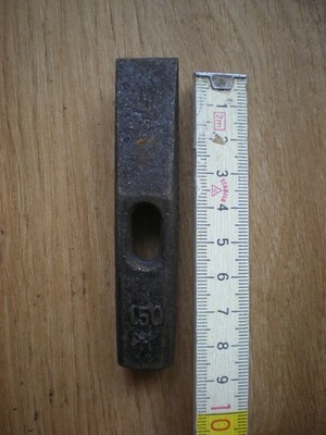 Schlosserhammer ohne Stiel Hammerkopf mit Punze 150g 8,8 cm lang