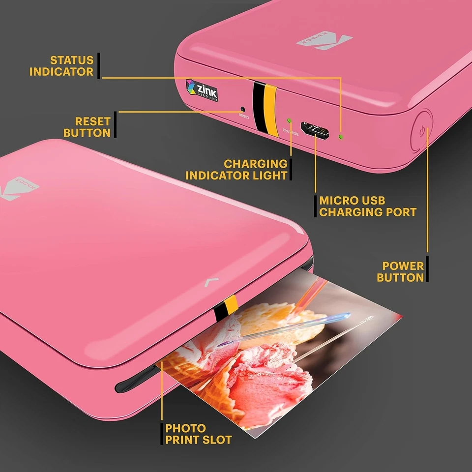 KODAK Step Stampante fotografica istantanea per smartphone - Mini portatile w... - Immagine 4 di 4