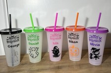 Custom Personalised Halloween Reusable cold cup  Trick Or Treat | Party | Gift 