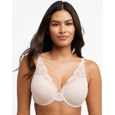 Bali Women's 36C Beige One Smooth U Comfort Stretch Lace Underwire Bra K9-21