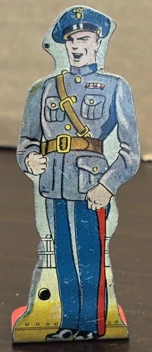 VINTAGE MARX TIN TOY SOLDIER OF FORTUNE MARINE CORPS OFFICER