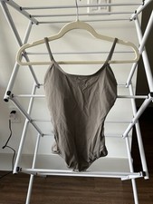 Premier Collection Light Grey Leotard Size Small With Low Plunging Back