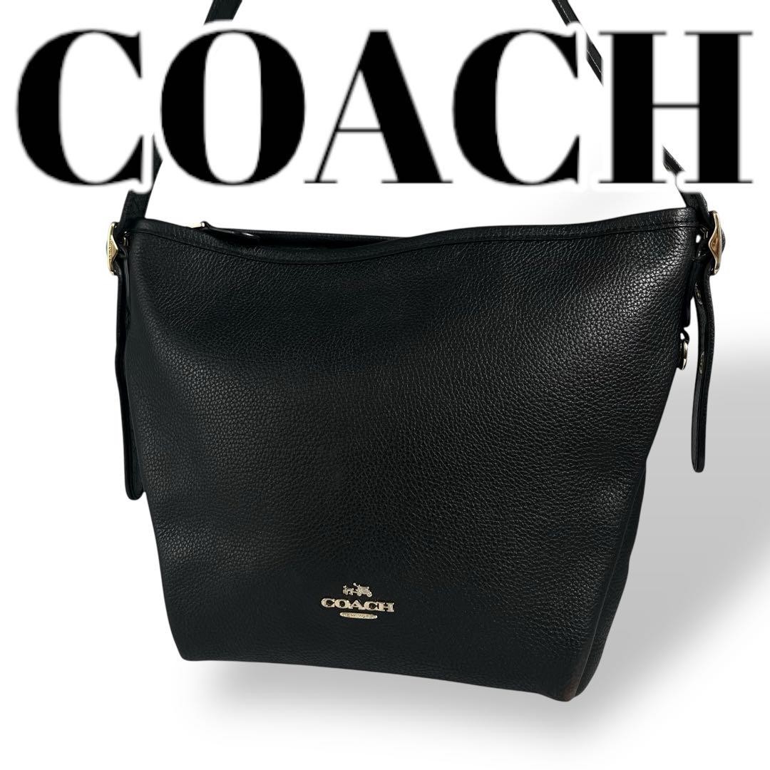 Coach Black Leather Shoulder Bag Style 36536 m4_0706