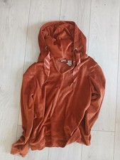   Kuscheliger Velours-Hoodie in Rost   Gr. S ...