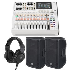 Yamaha MGX12V W 18-Ch Digital Mixer w/ 2x DBR12 1000W Speakers  HPH-MT5